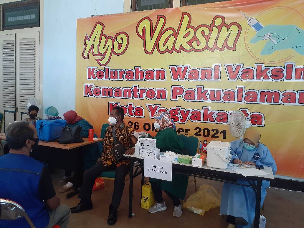 Menuju Warga Kemantren Pakualaman 100 Persen  Sudah Vaksin