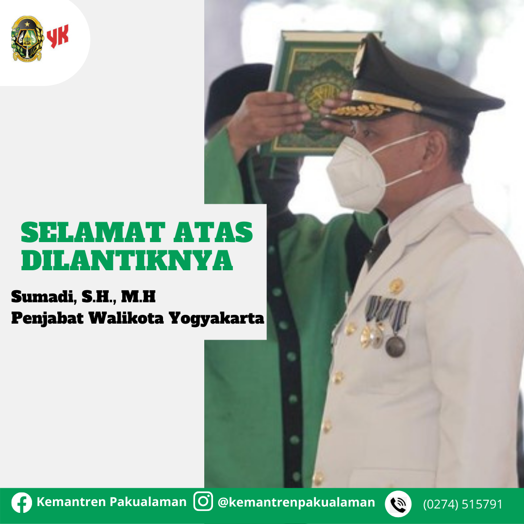 Selamat Atas Dilantiknya Penjabat Walikota Yogyakarta